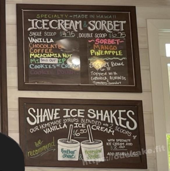 2022/6 アオキシェイブアイス・メニュー@ハレイワ