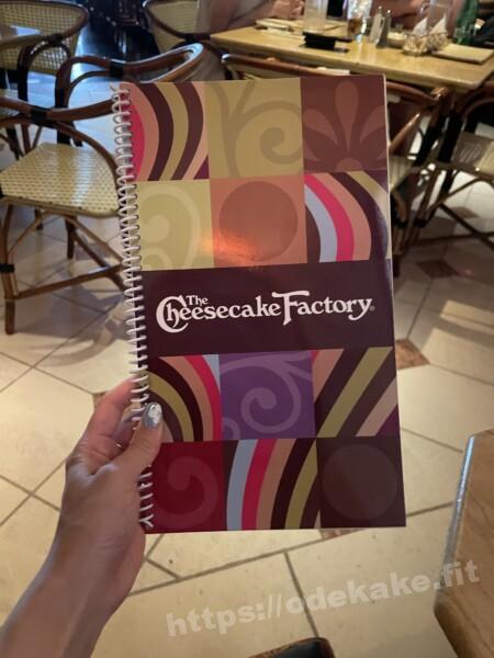 2022/6 THE CHEESE CAKE FACTORY / メニュー
