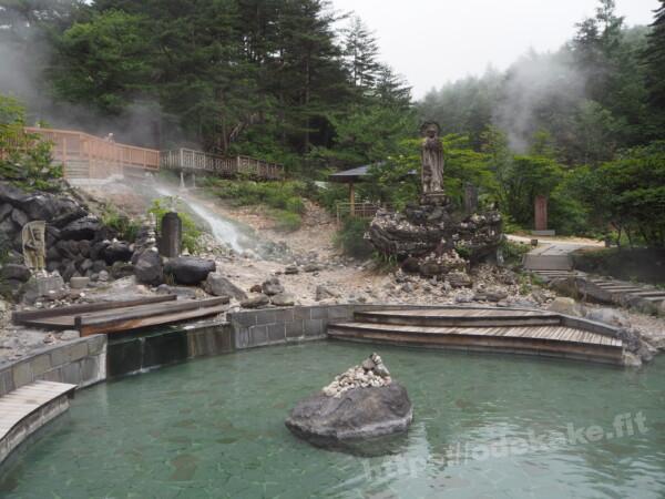 2019.7草津温泉 西の河原公園 源泉足湯
