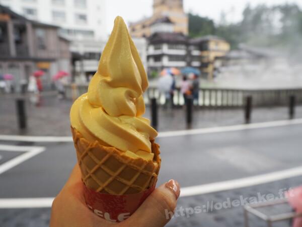 2019.7草津温泉 温泉たまごソフト
