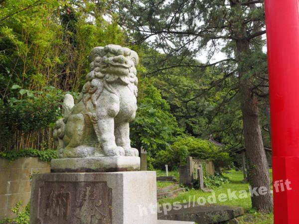 旅の写真／小木の木崎神社の狛犬