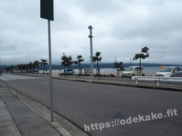 旅の写真／佐和田海水浴場の前の車道