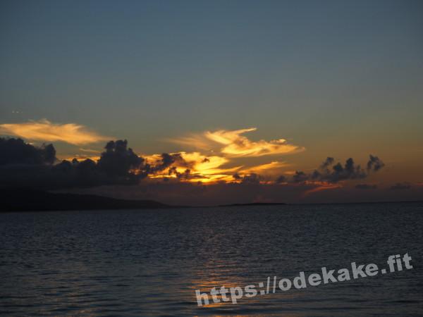 旅の写真／竹富島の西桟橋の夕陽